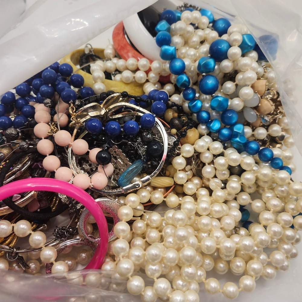 Wear Craft Repair Jewelry Lot 4.5lbs Faux Pearl Beaded Necklaces Bracelets